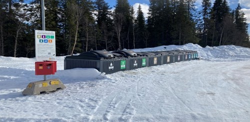 Bild på en återvinningsstation